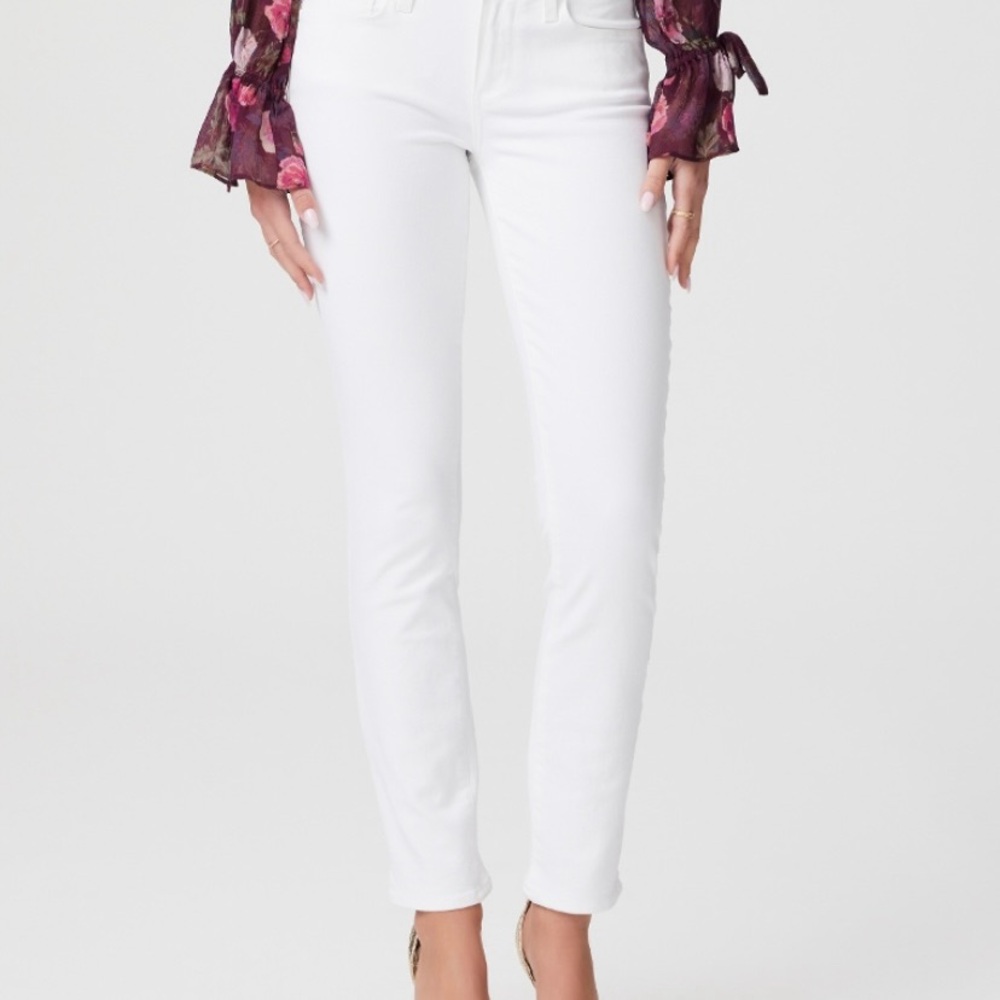 PAIGE White Slim Straight Jeans